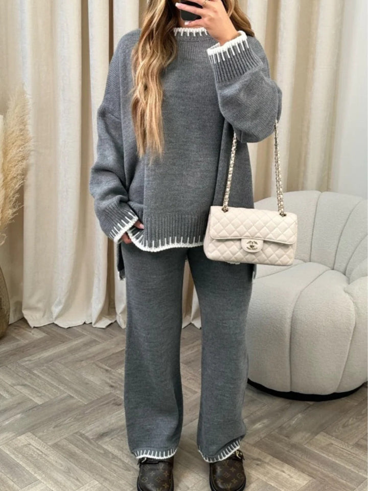 Alona Colour-Blocked Sweater Set