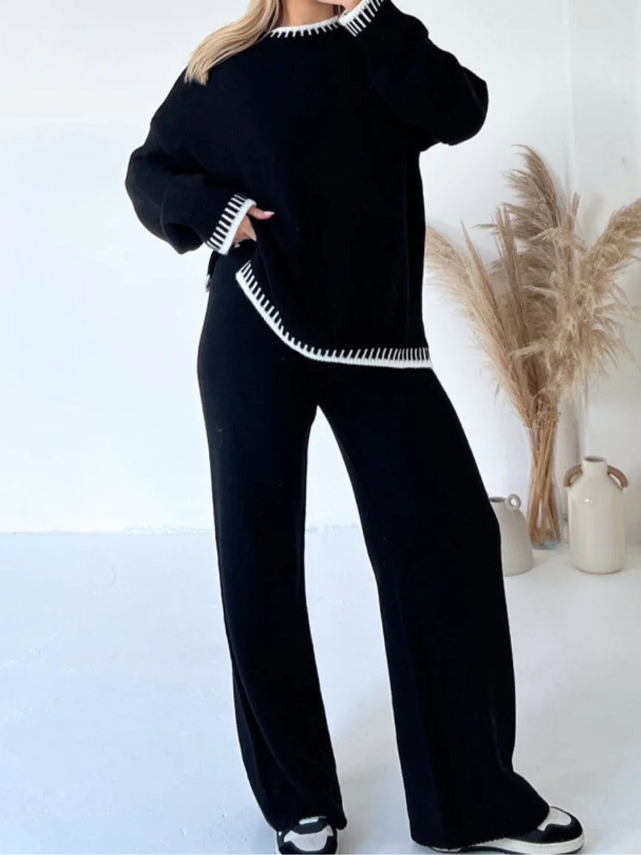 Alona Colour-Blocked Sweater Set