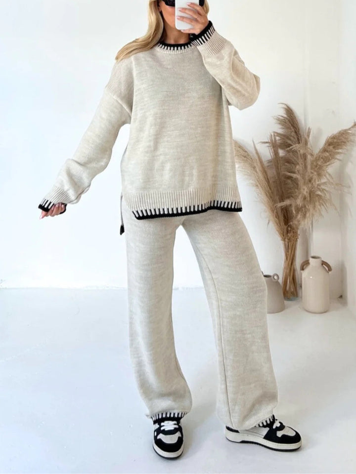 Alona Colour-Blocked Sweater Set