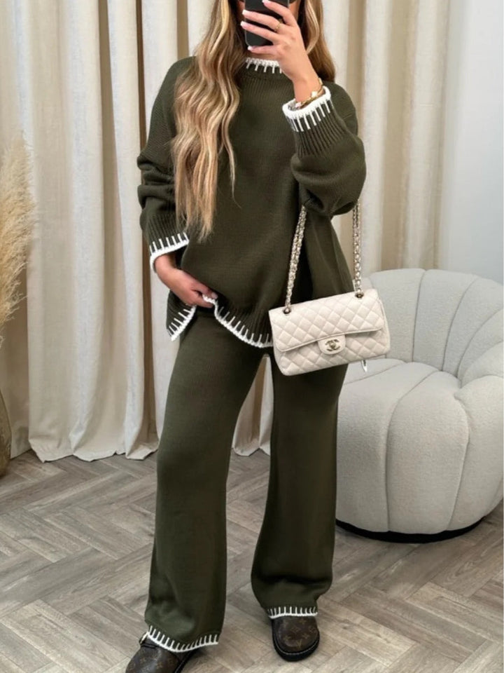 Alona Colour-Blocked Sweater Set