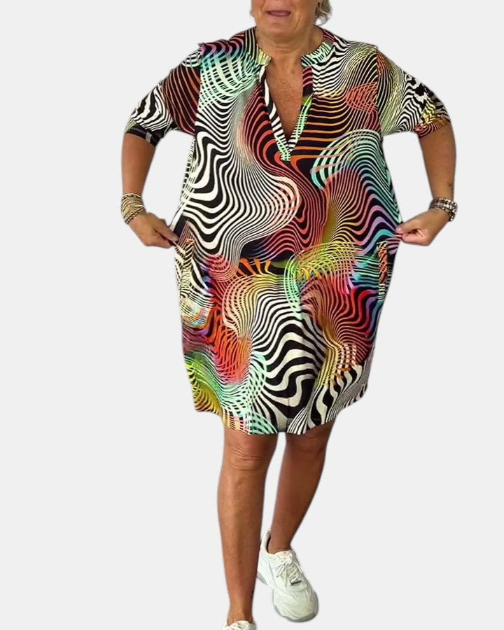 Jessica™ | Colourful V-neck Dress