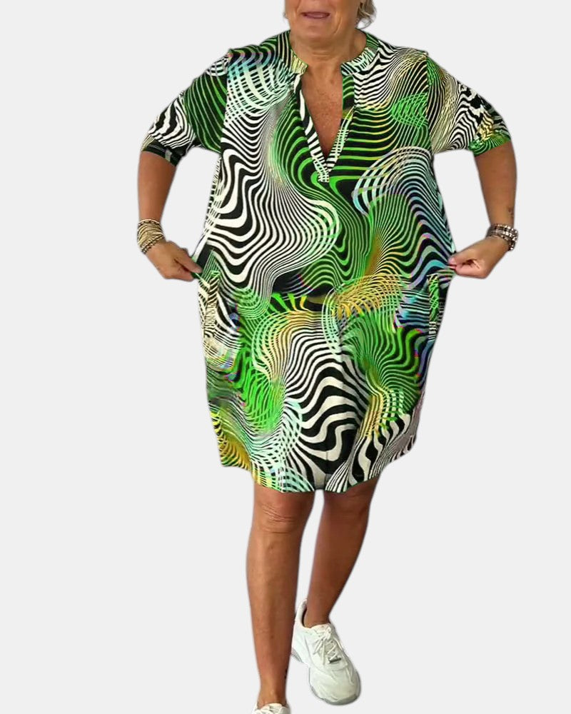 Jessica™ | Colourful V-neck Dress