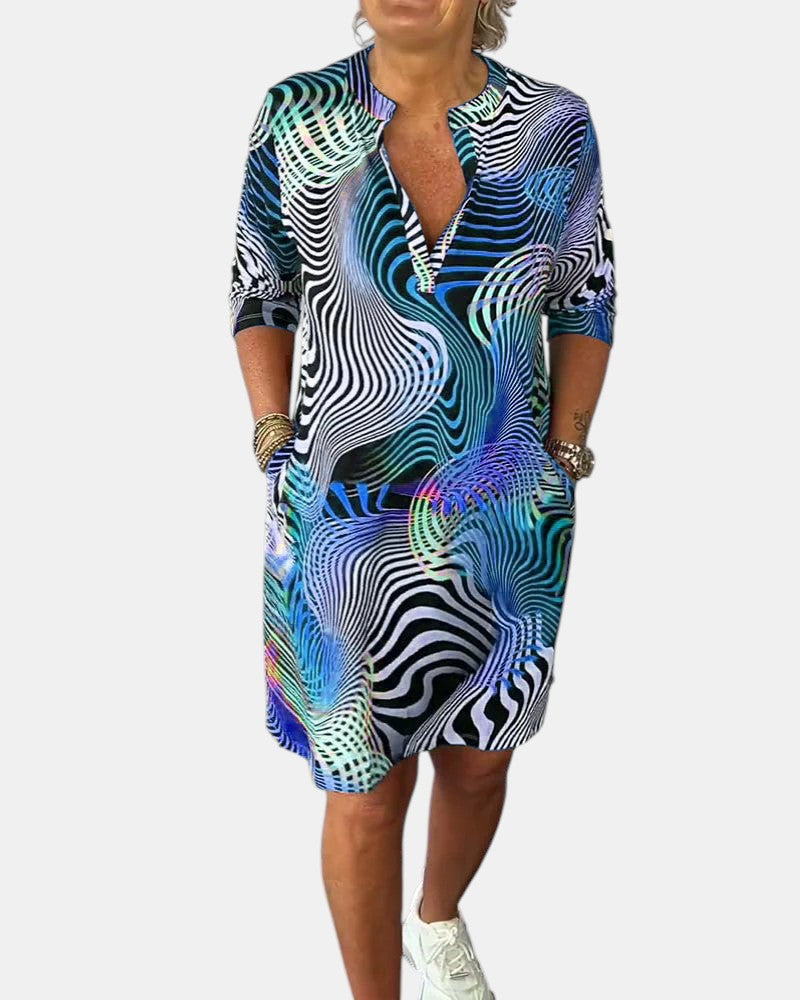 Jessica™ | Colourful V-neck Dress