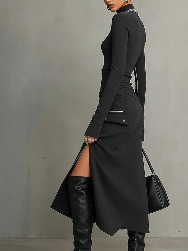 Harper High-Neck Zipper Pocket Set
