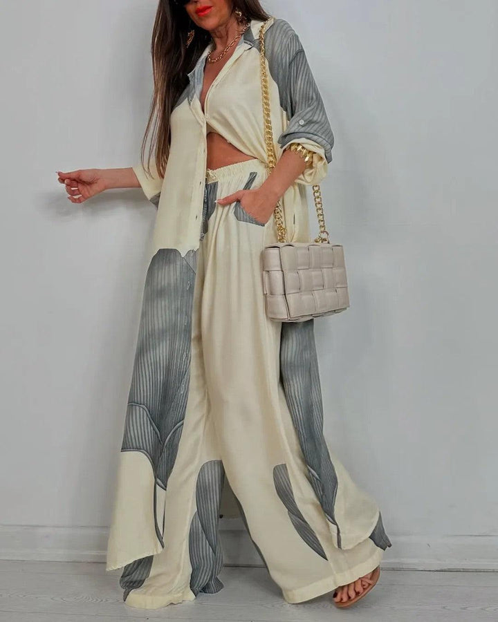 Trisha V-neck Patchwork Set