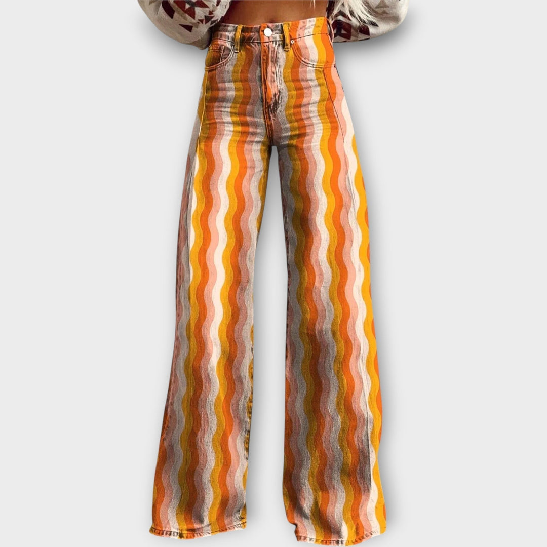 Jeans with Colourful Stripes