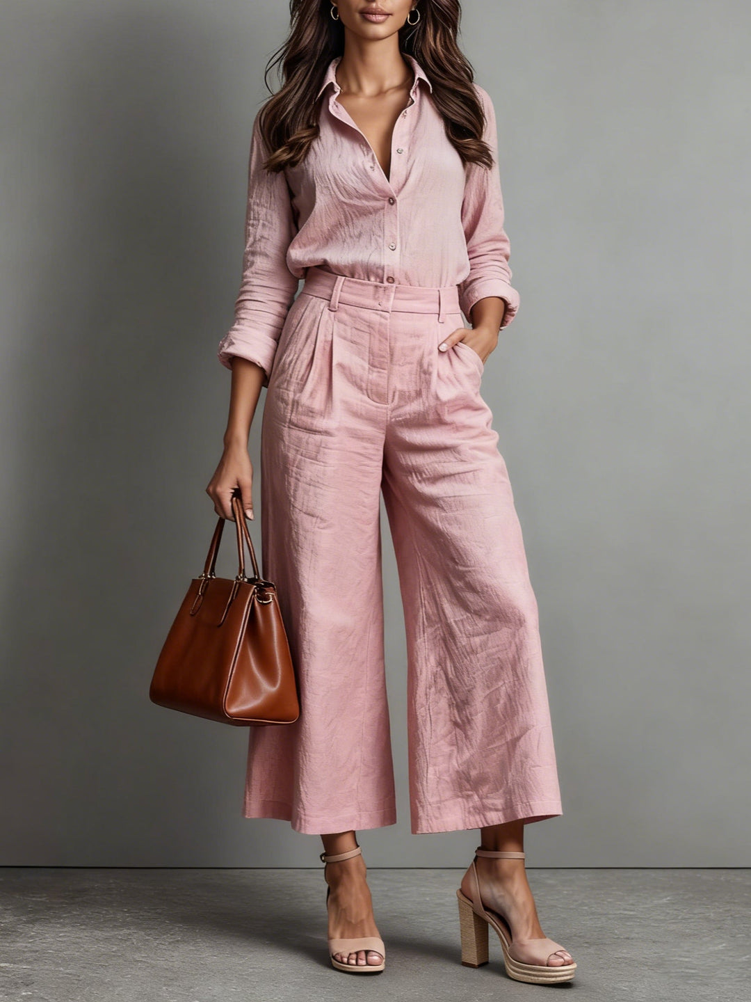 Cynthia Linen Capri Set