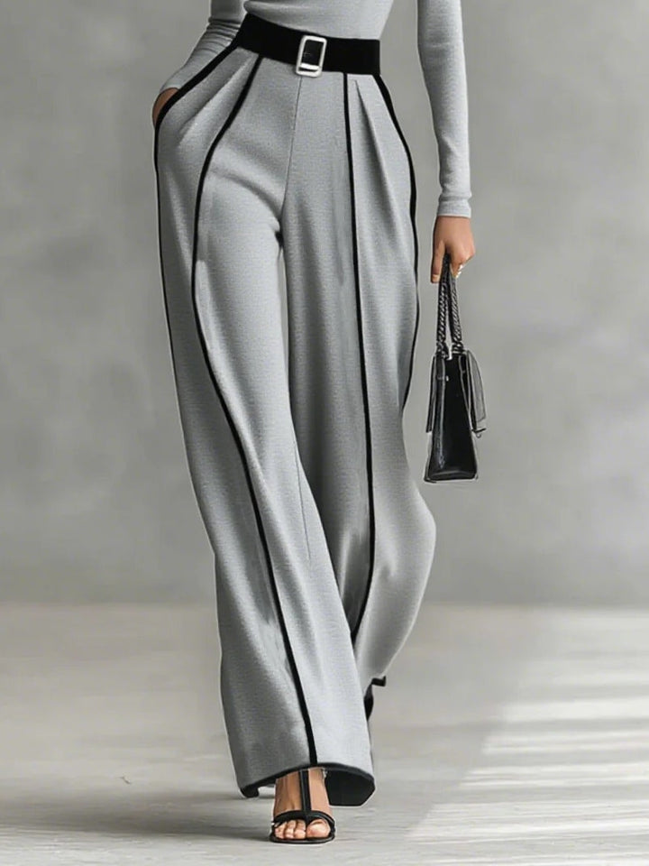 Kinley High-neck Top and Wide-leg Pants Set
