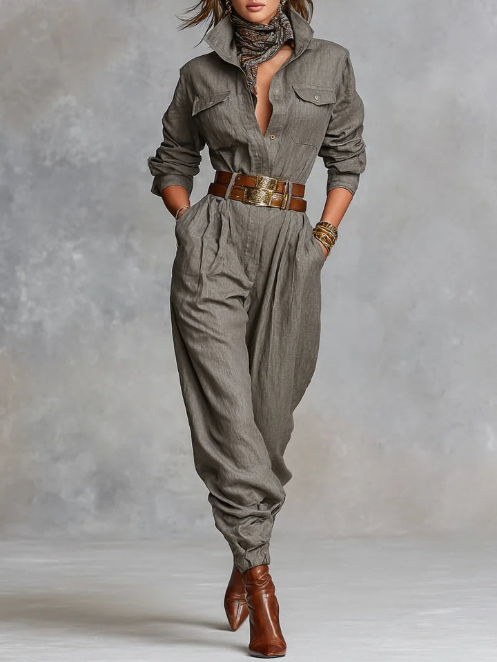 Emery Cotton and Linen Jumpsuit