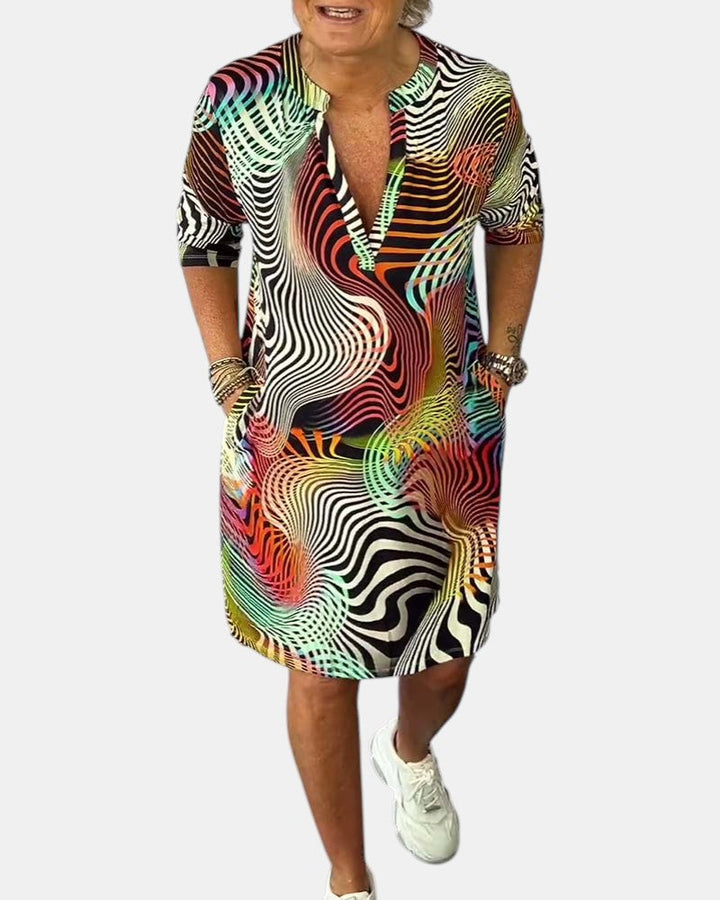 Jessica™ | Colourful V-neck Dress