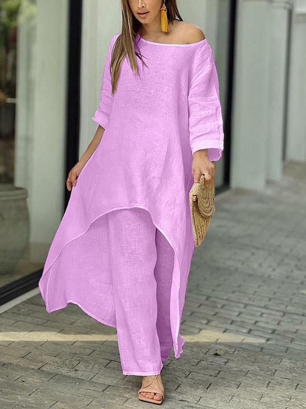 Amalie Solid Colour Two-piece Set