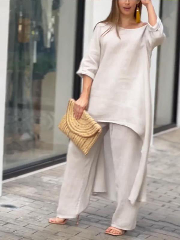 Amalie Solid Colour Two-piece Set