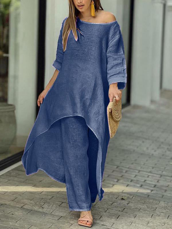 Amalie Solid Colour Two-piece Set