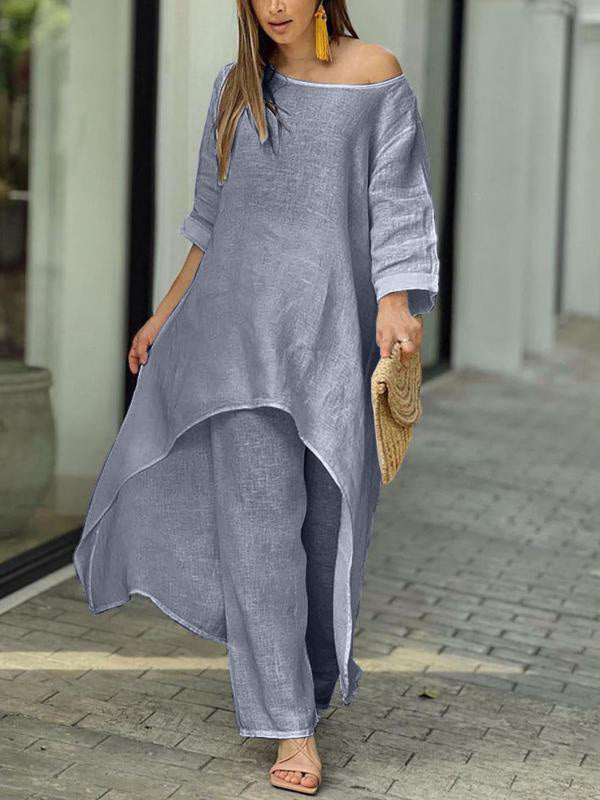 Amalie Solid Colour Two-piece Set