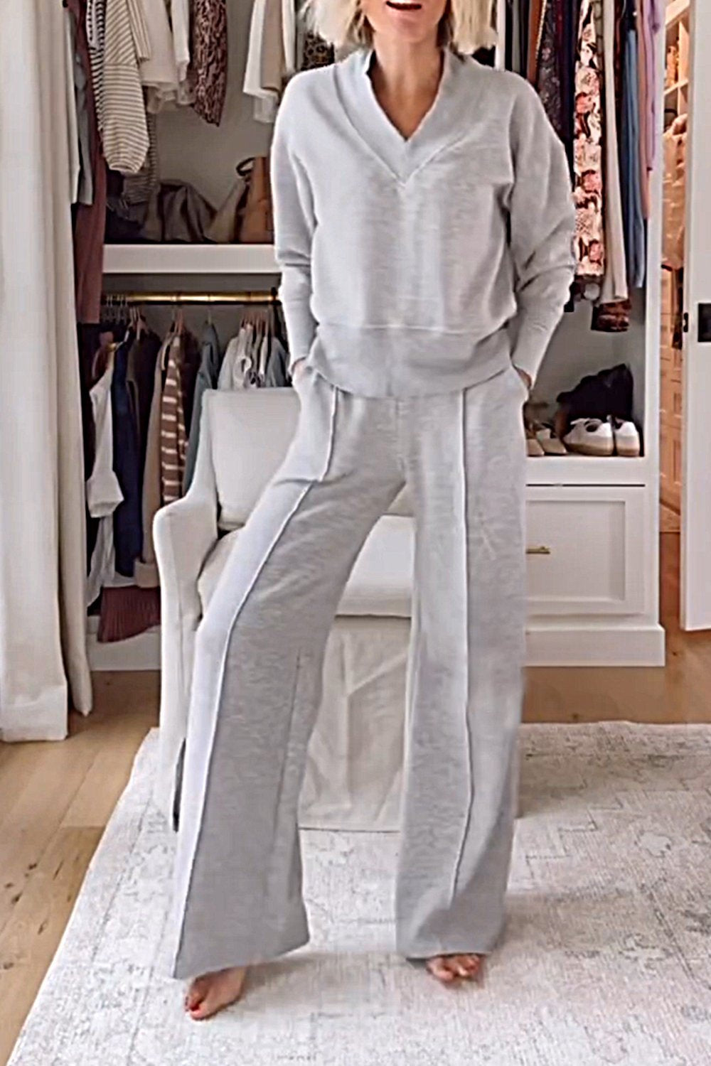 Lyric V-neck Top & Pants Set