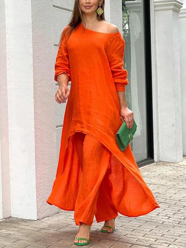 Amalie Solid Colour Two-piece Set