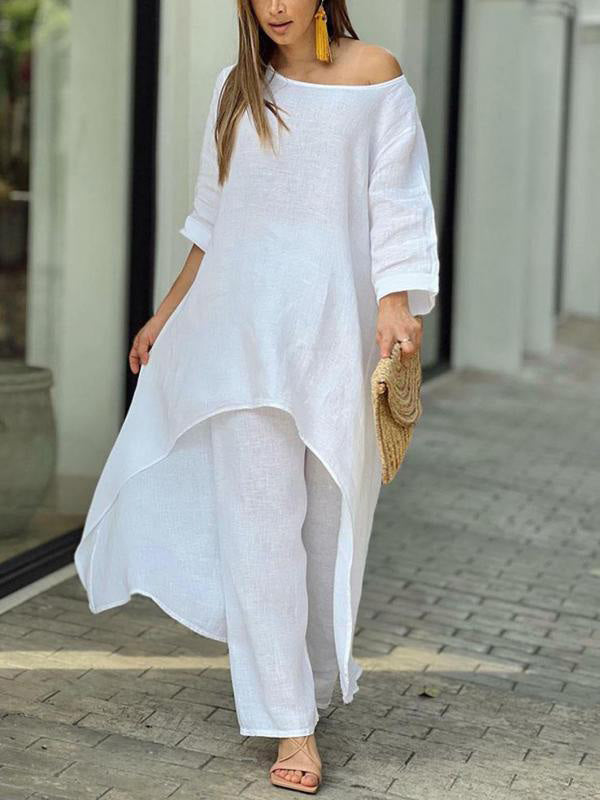 Amalie Solid Colour Two-piece Set
