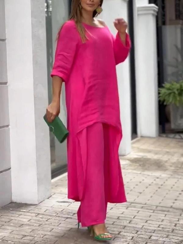 Amalie Solid Colour Two-piece Set