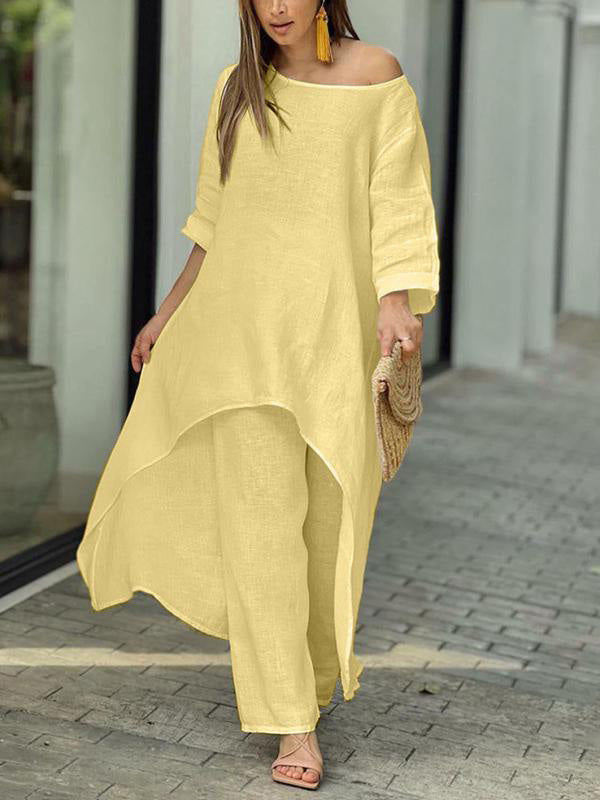 Amalie Solid Colour Two-piece Set