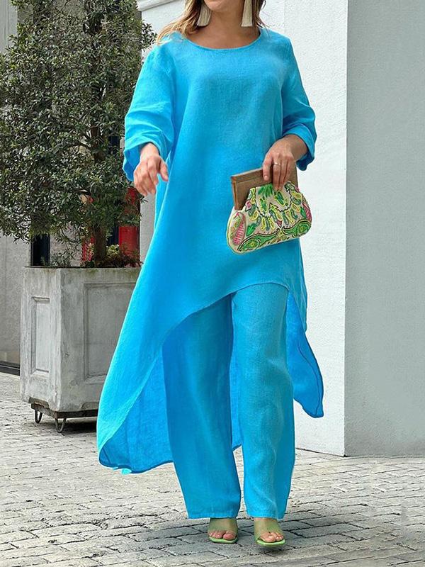 Amalie Solid Colour Two-piece Set