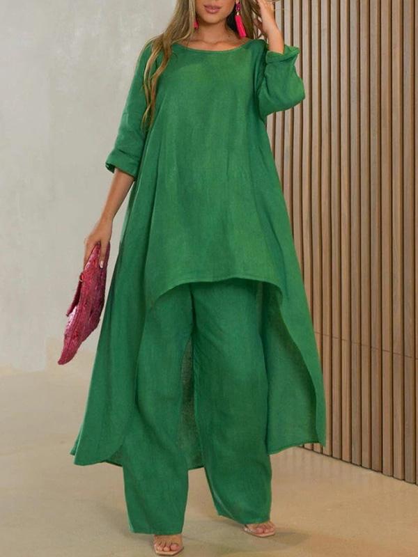 Amalie Solid Colour Two-piece Set