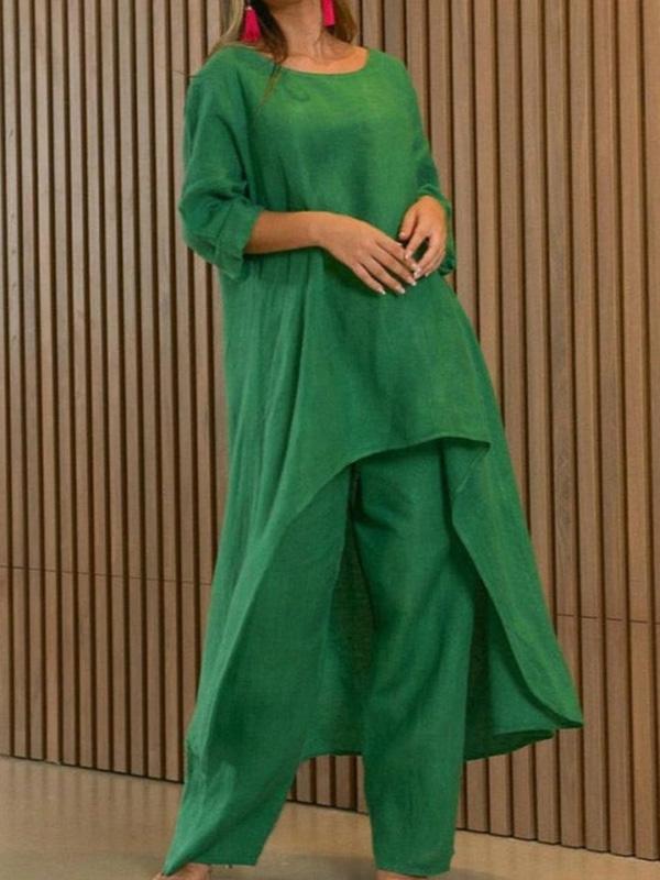 Amalie Solid Colour Two-piece Set